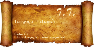 Tunyogi Tihamér névjegykártya